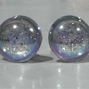 Florescent Galaxy Stud Earrings - Handmade by Posher